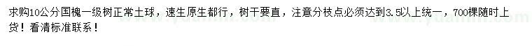 求購10公分國槐