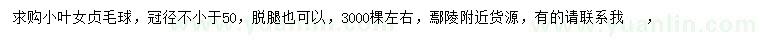 求購冠幅不小于50公分小葉女貞球