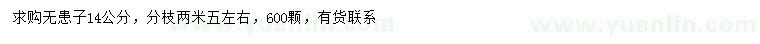 求購(gòu)14公分無(wú)患子