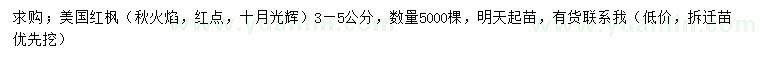 求購3-5公分美國紅楓