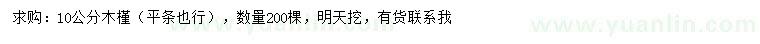 求購10公分木槿