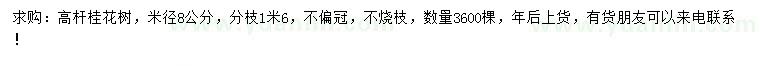 求購(gòu)米徑8公分桂花