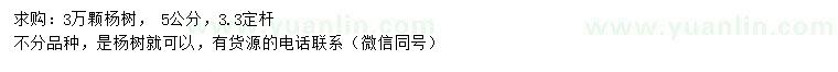 求購5公分楊樹