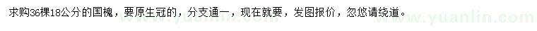 求購18公分國槐
