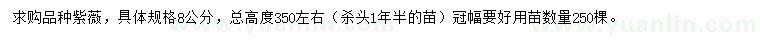求購8公分紫薇