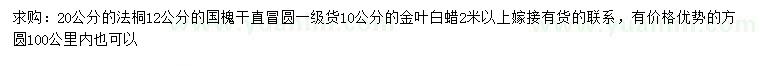 求購法桐、國槐、金葉白蠟