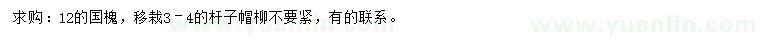 求購12公分國槐