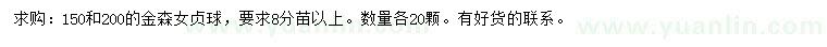 求購150、200公分金森女貞球