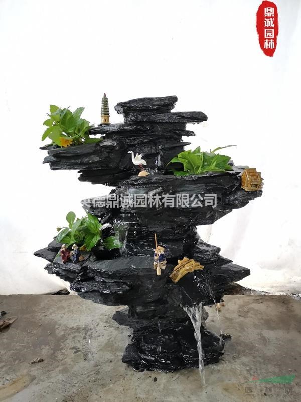 黑英石片石層疊假山室外風(fēng)景石價(jià)格
