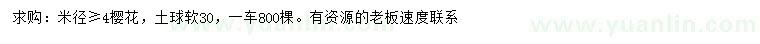 求購米徑4公分以上櫻花