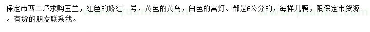 求購6公分玉蘭