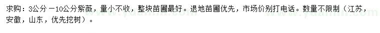 求購3-10公分紫薇