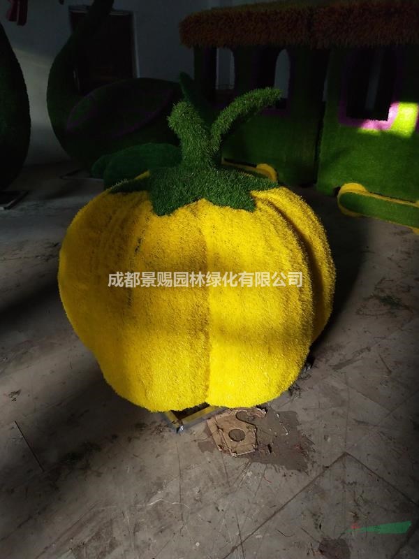 蔬菜水果綠雕造型，仿真綠雕制作廠家，水果雕塑
