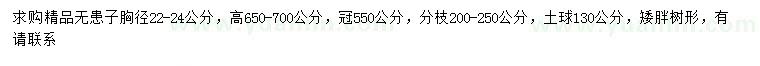 求購(gòu)胸徑22-24公分無(wú)患子