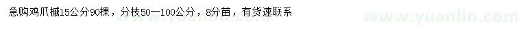 求購15公分雞爪槭