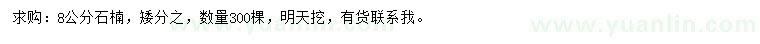 求購8公分石楠
