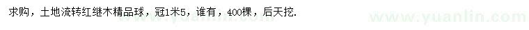 求購(gòu)冠1.5米紅繼木球