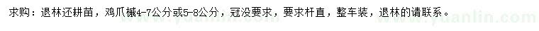 求購4-7、5-8公分雞爪槭