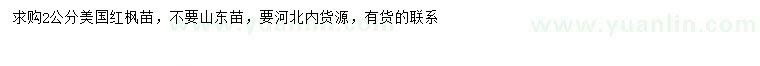 求購2公分美國紅楓