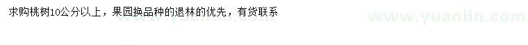 求購10公分以上桃樹