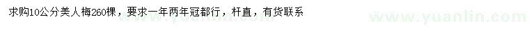 求購(gòu)10公分美人梅