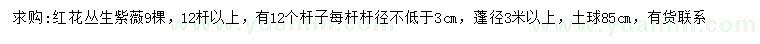 求購(gòu)冠幅3米以上紅花叢生紫薇