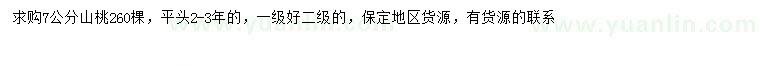 求購7公分山桃