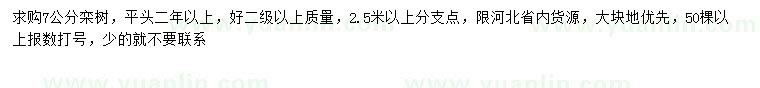 求購7公分欒樹