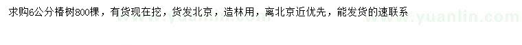 求購(gòu)6公分椿樹(shù)