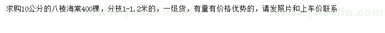 求購10公分八棱海棠