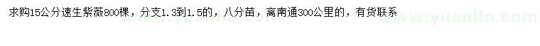 求購15公分速生紫薇