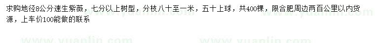 求購地徑8公分速生紫薇
