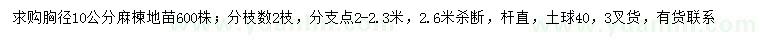 求購(gòu)胸徑10公分麻楝
