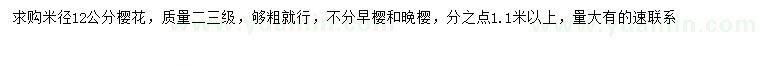 求購(gòu)米徑12公分櫻花