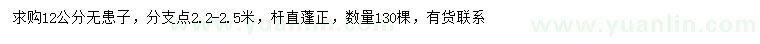 求購12公分無患子