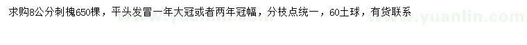 求購8公分刺槐