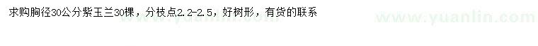 求購胸徑30公分紫玉蘭
