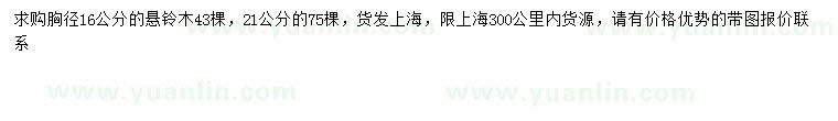 求購胸徑16、21公分懸鈴木