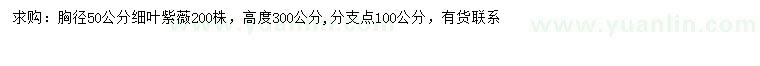 求購胸徑50公分細葉紫薇