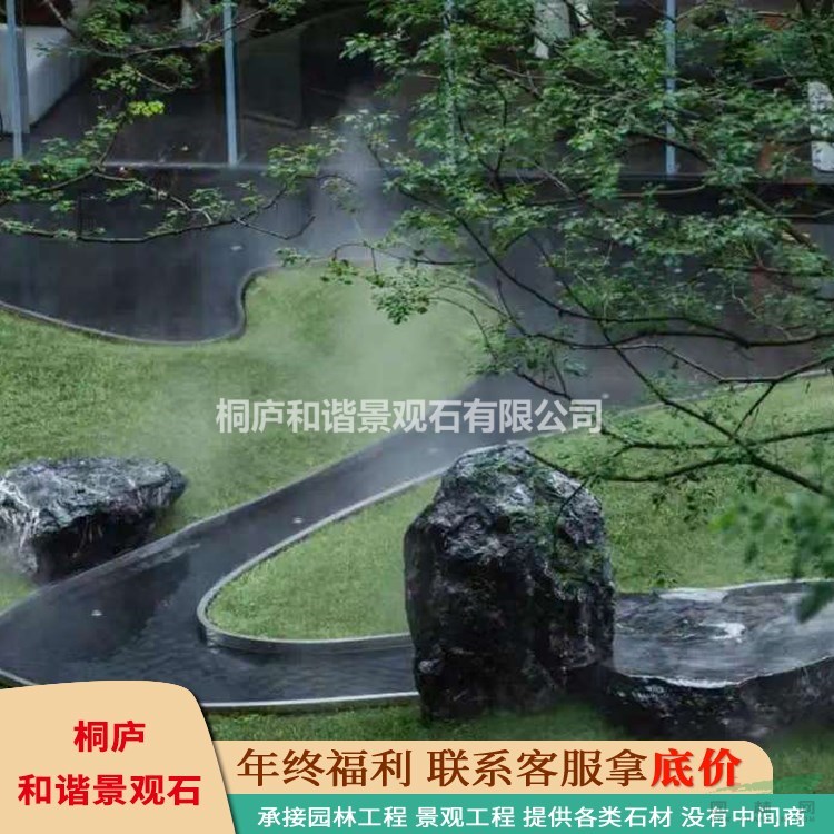 杭州黑山石景觀石 假山造景石置石