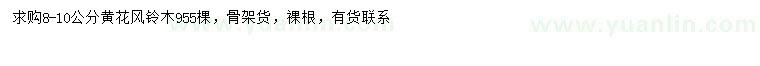 求購(gòu)8-10公分黃花風(fēng)鈴木