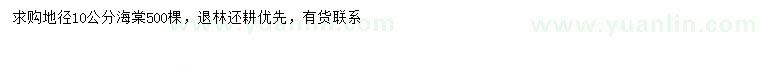 求購地徑10公分海棠