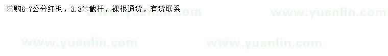 求購(gòu)6-7公分紅楓