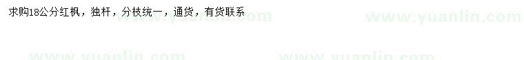 求購(gòu)18公分紅楓