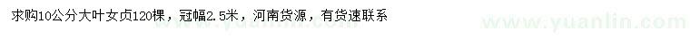 求購10公分大葉女貞