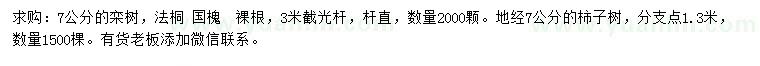 求購(gòu)欒樹(shù)、法桐、國(guó)槐等