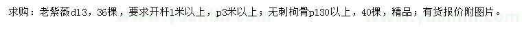 求購地徑13公分老紫薇、冠130公分以上無刺構(gòu)骨