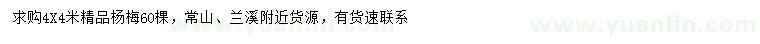 求購(gòu)4米楊梅