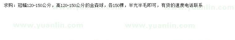 求購(gòu)冠120-150公分金森球
