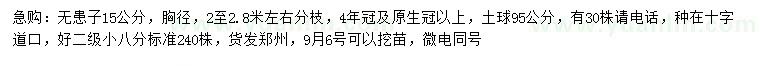 求購(gòu)15公分無患子